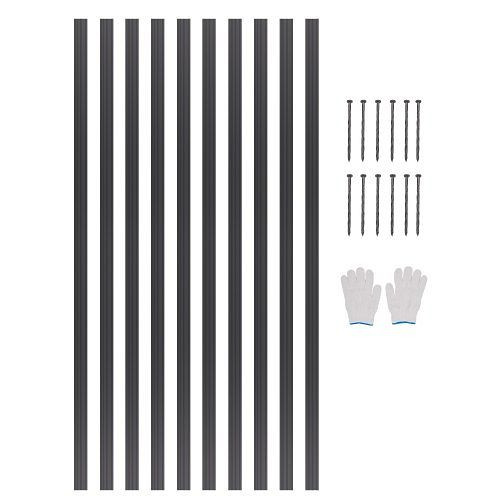 VEVOR Beeteinfassung 10er-Pack, 1524x43x1,6 mm, Aluminiumlegierung, biegbare Rasenkante, robuste Garteneinfassung, LZJSPZ10PCS58DDP1V0