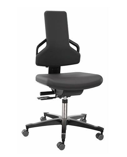 Dauphin Premium Arbeitsstuhl, Kunstleder, Farbe Fußkreuz: schwarz, 266909