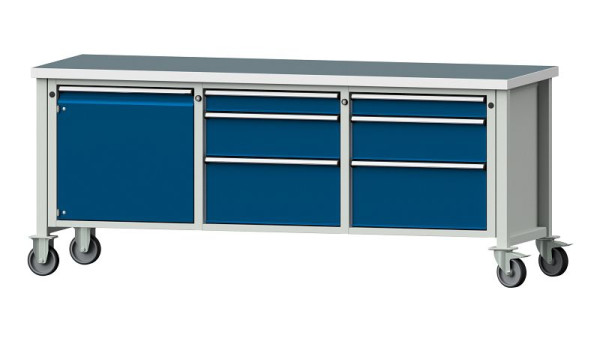 ANKE Werkbänke Kastenwerkbank, Modell 125 V, 2000 x 700 x 840 mm, RAL 7035/5010, UBP 40 mm, 306.068