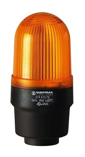 WERMA LED-Dauerleuchte Rohrmontage 115VAC 119 x 58 mm YE- gelb, 219.310.67