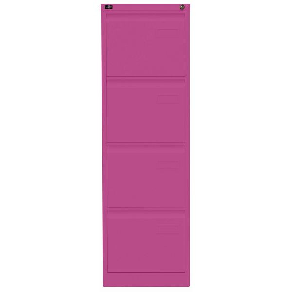 Bisley LIGHT Hängeregistraturschrank LIGHT, einbahnig, 4 HR-Schubladen, 681 fuchsia, IPCCA14681