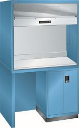 LISTA Qualitätsstation 2x36x36E (BxTxH) 1434x725x2100mm D / Schuko Farbe: Lichtblau, 17.822.010