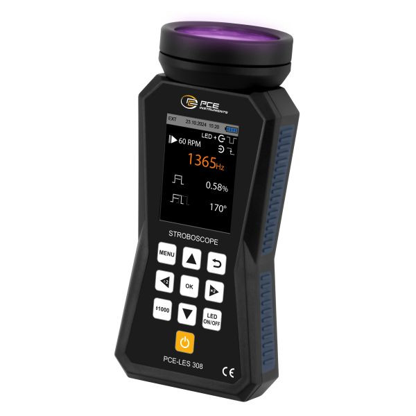 PCE Instruments UV-Stroboskop mit 8 UVA Hochleistungs-LEDs, 1731 μW/cm² bei 30 cm, PCE-LES 308UV-365