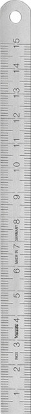 Vogel Germany Stahlmaßstab, Typ A, 3000 x 20 x 1,0 mm, Ablesung von links nach rechts, 1016010300