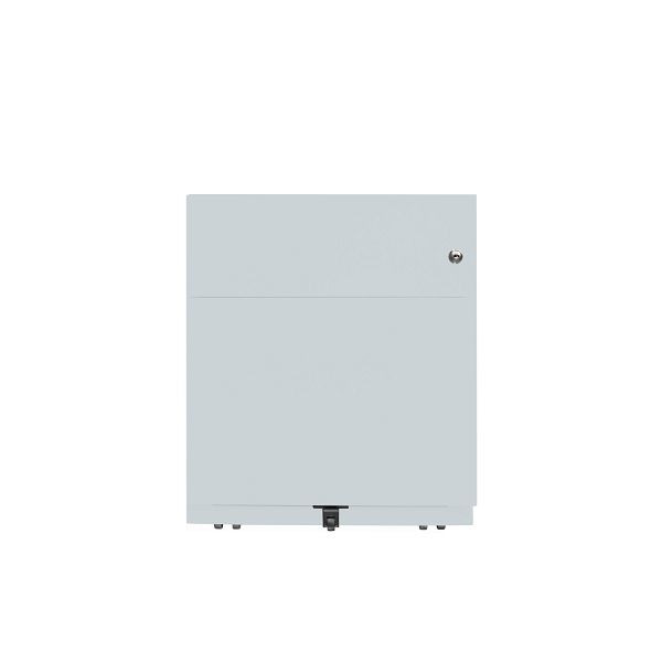 Bisley Rollcontainer Note™, 2 Schubladen, Tiefe 775 mm, Griffleiste, 145 lichtgrau antibakteriell, NWA79M7BF145