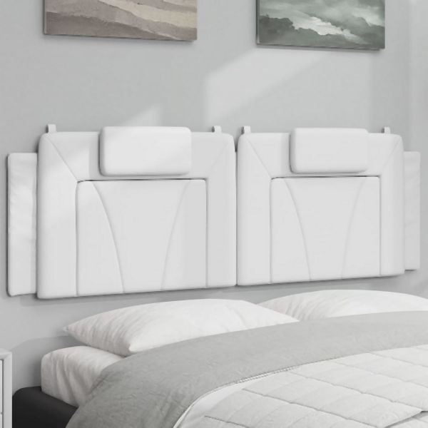 vidaXL Kopfteil-Kissen Weiß 160 cm Abmessung Kunstleder, 374798