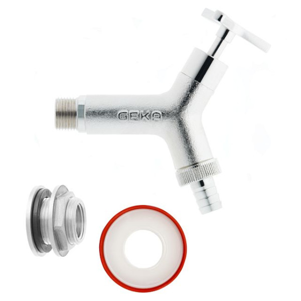 GEKA plus Regentonnen Set Design AG G3/4 Ms Cr mit Tülle 3/4", Karte, Stripe, VE: 6 Stück, 46.8126.8