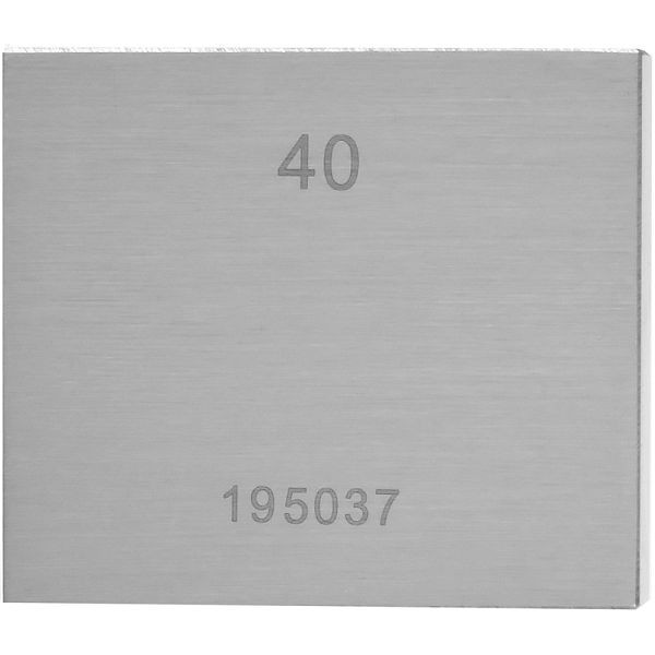 STEINLE Einzel Parallel Endmaß Stahl 40 mm, DIN EN ISO 3650 mit Toleranzklasse: 1, 42020115