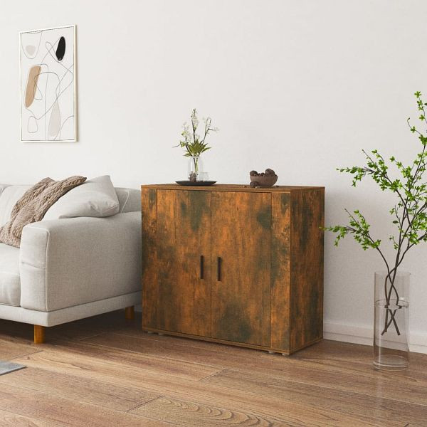 vidaXL Sideboard Räuchereiche 80x33x70 cm Holzwerkstoff, 816565
