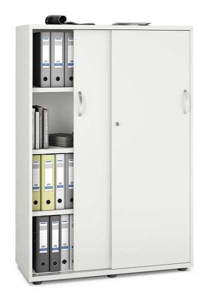 Deskin Schiebetürenschrank MULTI MODUL-PRO, Dekor weiß, B 1000 x H 1500 x T 420 mm, 352204