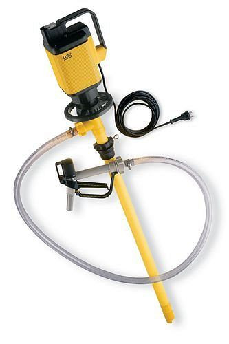 DENIOS Elektrische Fasspumpe aus PP, für aggressive Säuren + Medien mit hoher Dichte, 1200 mm TT, 172095