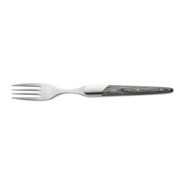 WAS Steakgabel Set CARLOS, mit grauem Pakkaholzgriff, 22,5 cm, Klingenstahl 420, Holz, VE: 6 Stück, 6431001