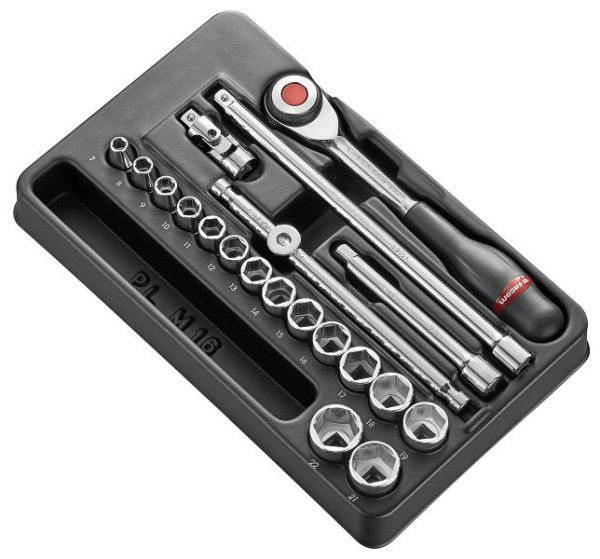 Facom Steckschlüsselmodul 3/8", 6-Kant, metrisch - 20 Teile - J.360, MOD.J360-36
