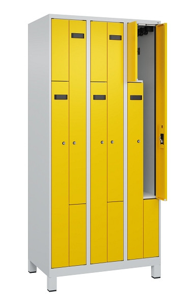 C+P Z-Spind Evolo PLUS, Füße, 6 Fächer, 1950x900x500mm, 7035/1023, Zylinderschloss, 049013-306 S10029