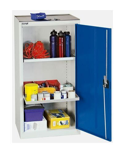 stumpf Werkzeug- und Materialschrank Professional 3000, mit 2 Wannenböden, grau/blau, B 500 mm, 251817
