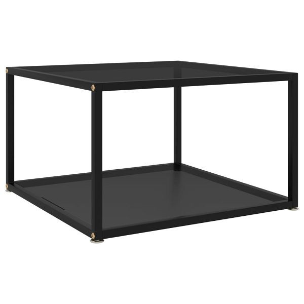 vidaXL Couchtisch Schwarz 60x60x35 cm Hartglas, Top-Qualität, 322888