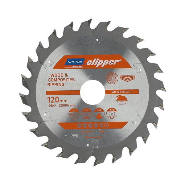 Norton Clipper Sägeblatt PRO WOOD RIPPING 230x2,8/1,8x30 Z24 Blade 230x2.8mm /1.8x30m, 70184608060