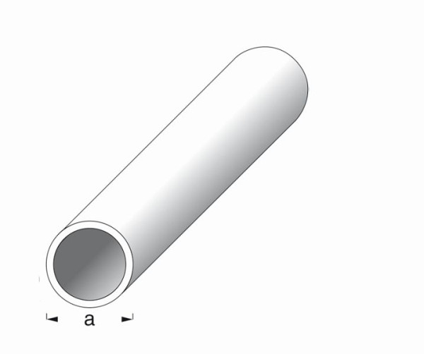 Vormann Alu Rundrohr 10 x 1mm, chrom 1m, 053010100CO