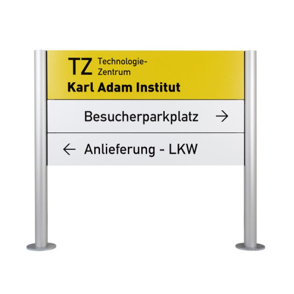 Stein HGS Pfostenständer -Unitex S-, zum Aufschrauben mit Fußplatten, silber eloxiert, 1400 mm, 20126-14