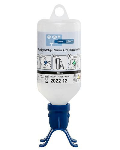 DENIOS Augenspülflasche DUO mit 500 ml pH-neutraler Phosphatpufferlösung, VE: 0,5 Liter, 188943
