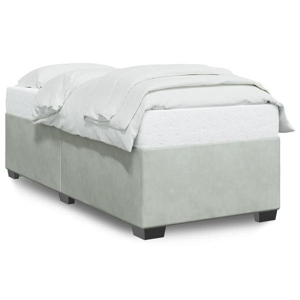 vidaXL Bettgestell Hellgrau 80x200 cm Samt, Polyester, 3284595