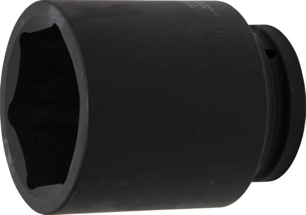 BGS Kraft-Steckschlüssel-Einsatz Sechskant, tief, Antrieb Innenvierkant 25 mm (1"), SW 80 mm, 5500-80