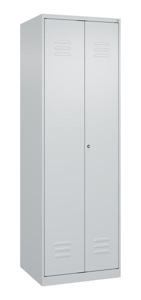 C+P Mehrzweckschrank Classic PLUS, Putzmittel-Spind, 2 Abteile, 1850x600x500mm, 7035/7035, Zylinderschloss, 080100-00 S10021