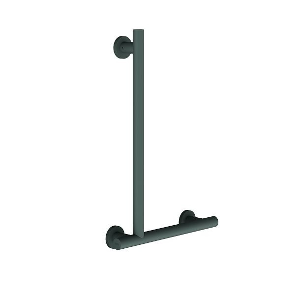 KWC Winkelgriff, MEDCARE, Edelstahl, grau, 90 Grad, 406x623x84 mm, Ausführung rechts, 3600003775