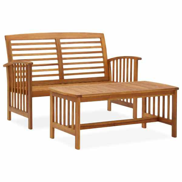 vidaXL 2-tlg. Garten-Lounge-Set Massivholz Akazie, 310262