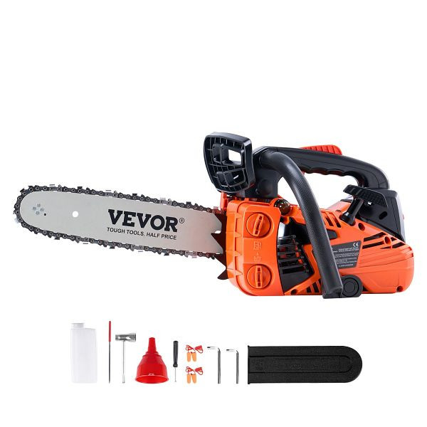 VEVOR Benzin-Kettensäge Benzin Motorsäge Motorkettensäge 25,4CC 30cm Schwert, RQLJOZKECC25O22OQV0
