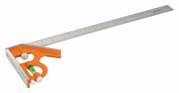 Bahco Kombinationswinkel, 150 mm, metrisch+Zoll, markiert 45° + 90°, CS150