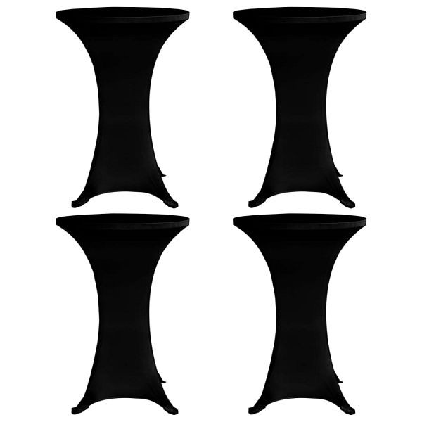 vidaXL Stehtischhussen 4 Stk. Ø 70 cm Schwarz Stretch, 279072