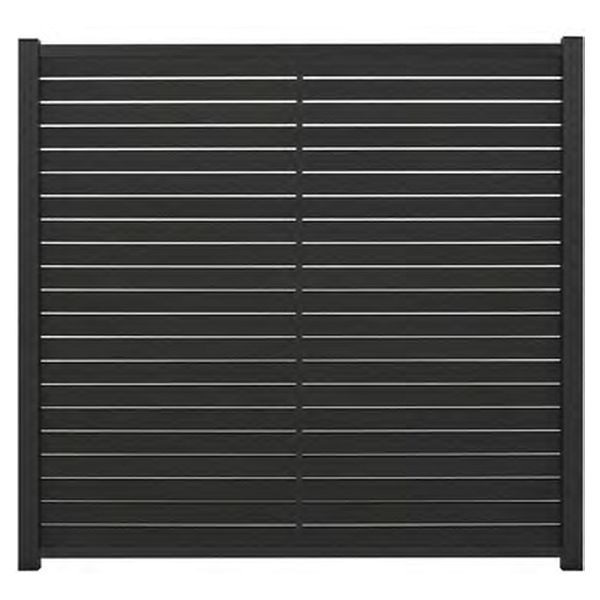 T&J HANÖ-Serie ANTHRAZIT, 21 Lamellen 20 x 75/68 x 1793 mm, BPC-Rhombus-Steckzaun, 44541