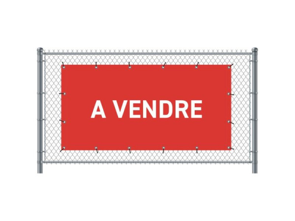 Showdown Displays Zaun-Banner 200 x 100 cm Zu Verkaufen Französisch Rot, FBG200-100-I781