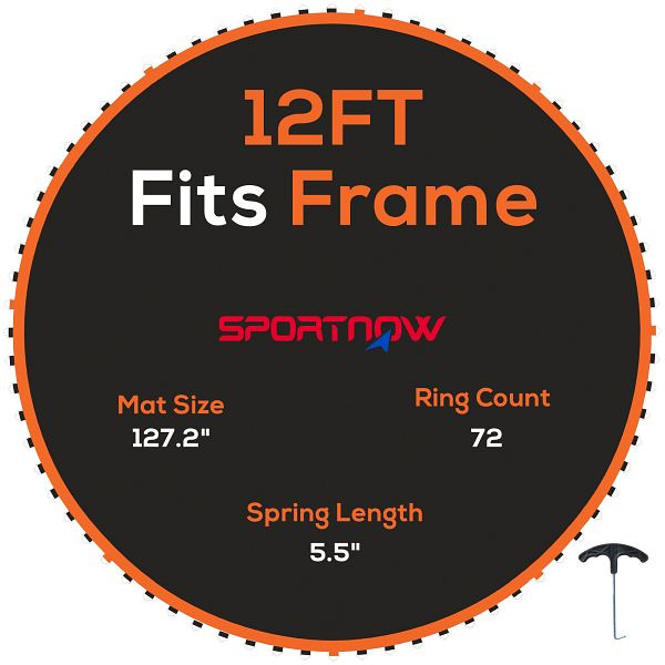 SPORTNOW Trampolin-Matte, Runde Sprungplane, Polypropylen, Orange, A00-021V00OG