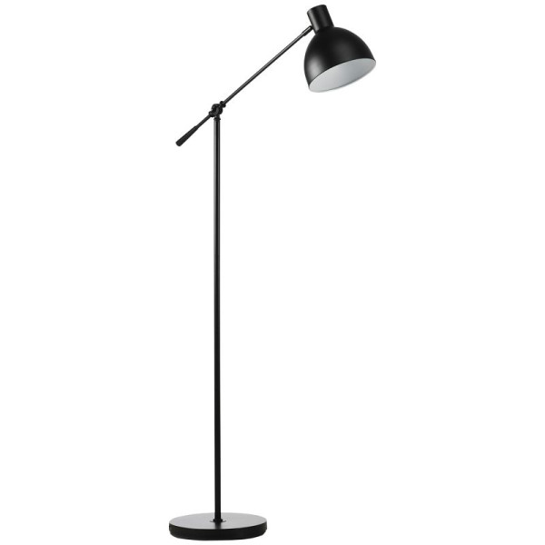 HOMCOM Stehleuchte im Industriedesign, höhenverstellbar, Bodenschalter, 30 m x 30 cm x 131 cm, B31-335BK