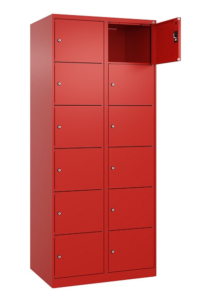 C+P Schließfachschrank Evolo PLUS, 12 Fächer, 1850x800x500mm, 3020/3020, 049000-226 S10025