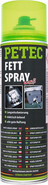 Petec Fettspray, Weiß, 500ml, VE: 6 Stück, 70250, 4013558702506