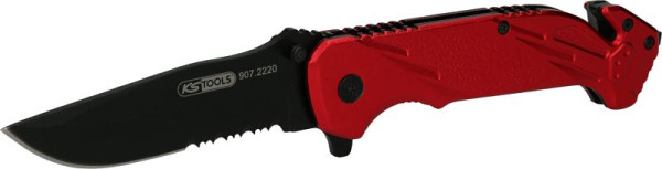 KS Tools Klappmesser mit Arretierung und Gurtschneider, 907.2220