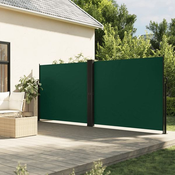 vidaXL Seitenmarkise Ausziehbar Dunkelgrün 180x600 cm, 4004650