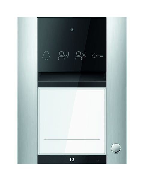 TCS Türkontrollsystem PES PRO Audio Außenstation 1T 1 Spalte AP EN silber, ASA110101-0010