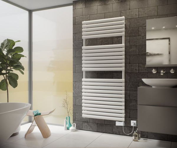 Ximax Elektrischer Handtuchwärmer Nestor 1570 mm x 600 mm 900 Watt Typ 6 Weiß RAL 9003, 11631