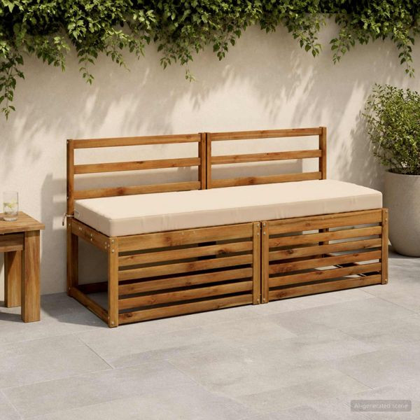 vidaXL 2-teilige Bankkissen SOEST 2-teilig 100 % Polyester Creme, 950321