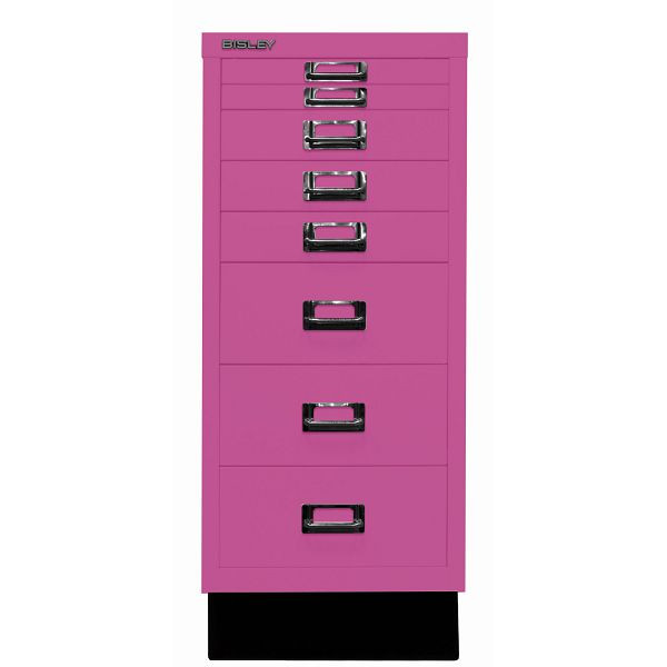 Bisley MultiDrawer™, Inkl. Sockel, DIN A4, 8 Schubladen, 681 fuchsia, L298S681