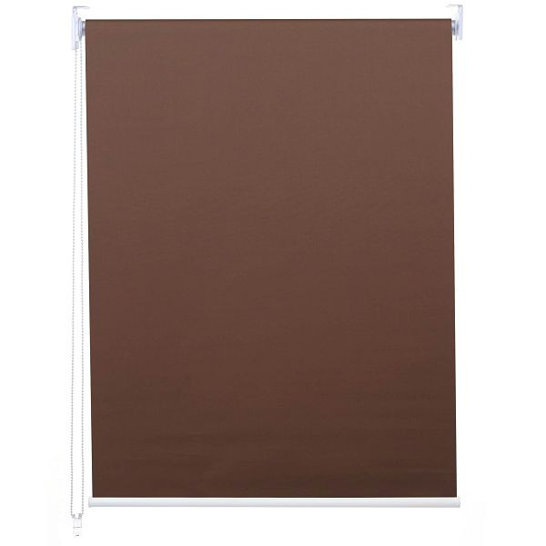 Mendler Rollo HWC-D52, Fensterrollo Seitenzugrollo Jalousie, 80x230cm Sonnenschutz Verdunkelung blickdicht, braun, 63419