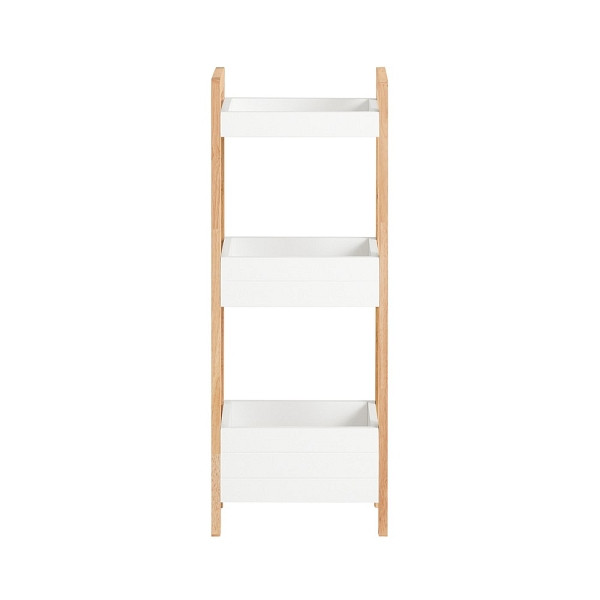 SoBuy Badezimmeregal mit 3 Regalböden Weiß 28x20x74 cm, Funktional, FRG226-WN