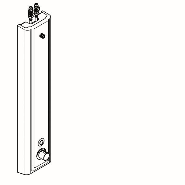 KWC Duschpaneel, F5, elektronische Zeitsteuerung, MIRANIT, Thermostatbatterie, für Duschkopf, 24 VDC, 3600000950