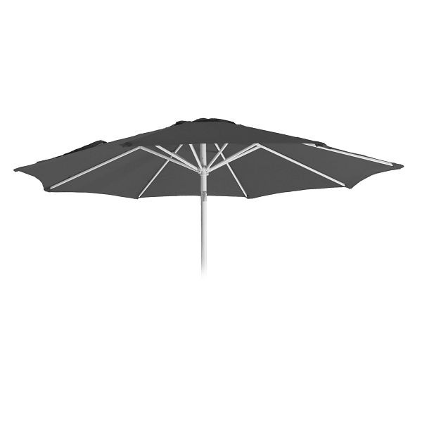 Mendler Ersatz-Bezug für Sonnenschirm N18, Sonnenschirmbezug Ersatzbezug, Ø 2,7m Stoff/Textil 5kg, anthrazit, 81637