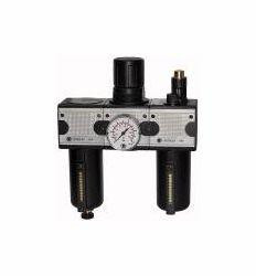 Riegler Wartungseinheit, dreiteilig mit Metallbehälter und Sichtrohr, Tropfaufsatz aus Metall, 100591