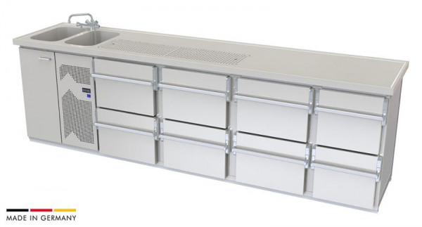 hefa Theke Brillant 31V/2L-ZZZZ, Abmaße: 950 x 3.100 x 650/700 mm, Brillant 31V/2L-ZZZZ